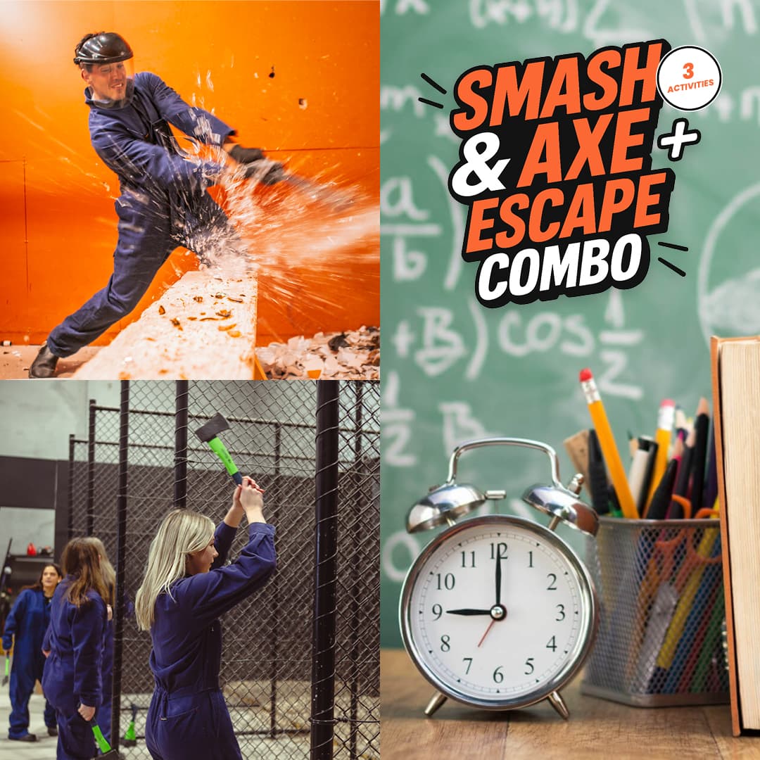 Smash, Axe & Escape Room Combo